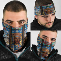 Polish Black Madonna of Czestochowa Neck Gaiter Our Lady of Poland Stained Glass