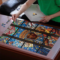 Polish Black Madonna of Czestochowa Puzzle Our Lady of Poland Stained Glass