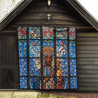 Polish Black Madonna of Czestochowa Quilt Our Lady of Poland Stained Glass