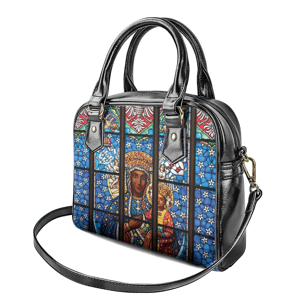 Polish Black Madonna of Czestochowa Shoulder Handbag Our Lady of Poland Stained Glass