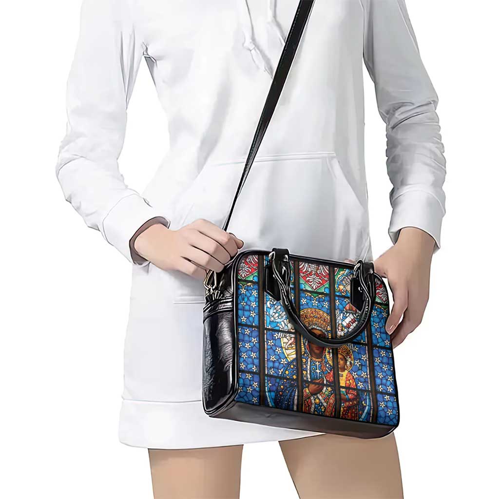 Polish Black Madonna of Czestochowa Shoulder Handbag Our Lady of Poland Stained Glass