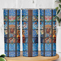 Polish Black Madonna of Czestochowa Skinny Tumbler Our Lady of Poland Stained Glass