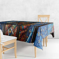 Polish Black Madonna of Czestochowa Tablecloth Our Lady of Poland Stained Glass