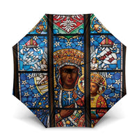 Polish Black Madonna of Czestochowa Umbrella Our Lady of Poland Stained Glass