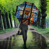 Polish Black Madonna of Czestochowa Umbrella Our Lady of Poland Stained Glass
