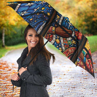 Polish Black Madonna of Czestochowa Umbrella Our Lady of Poland Stained Glass
