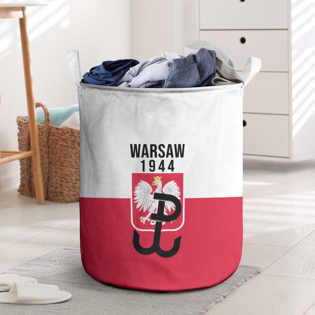 Warsaw Uprising 1944 Poland Laundry Basket White Eagle Kotwica Bóg Honor Ojczyzna