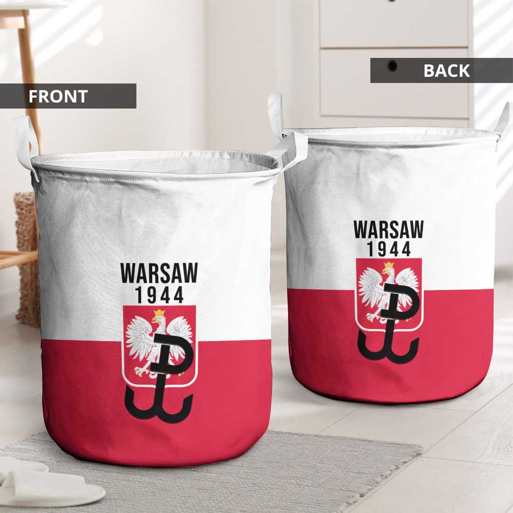 Warsaw Uprising 1944 Poland Laundry Basket White Eagle Kotwica Bóg Honor Ojczyzna