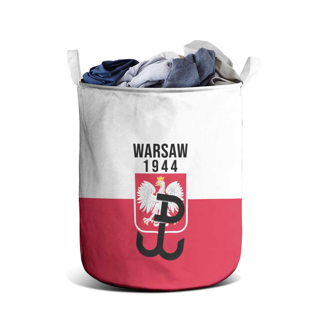 Warsaw Uprising 1944 Poland Laundry Basket White Eagle Kotwica Bóg Honor Ojczyzna
