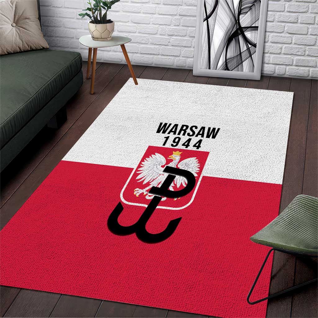 Warsaw Uprising 1944 Poland Area Rug White Eagle Kotwica Bóg Honor Ojczyzna