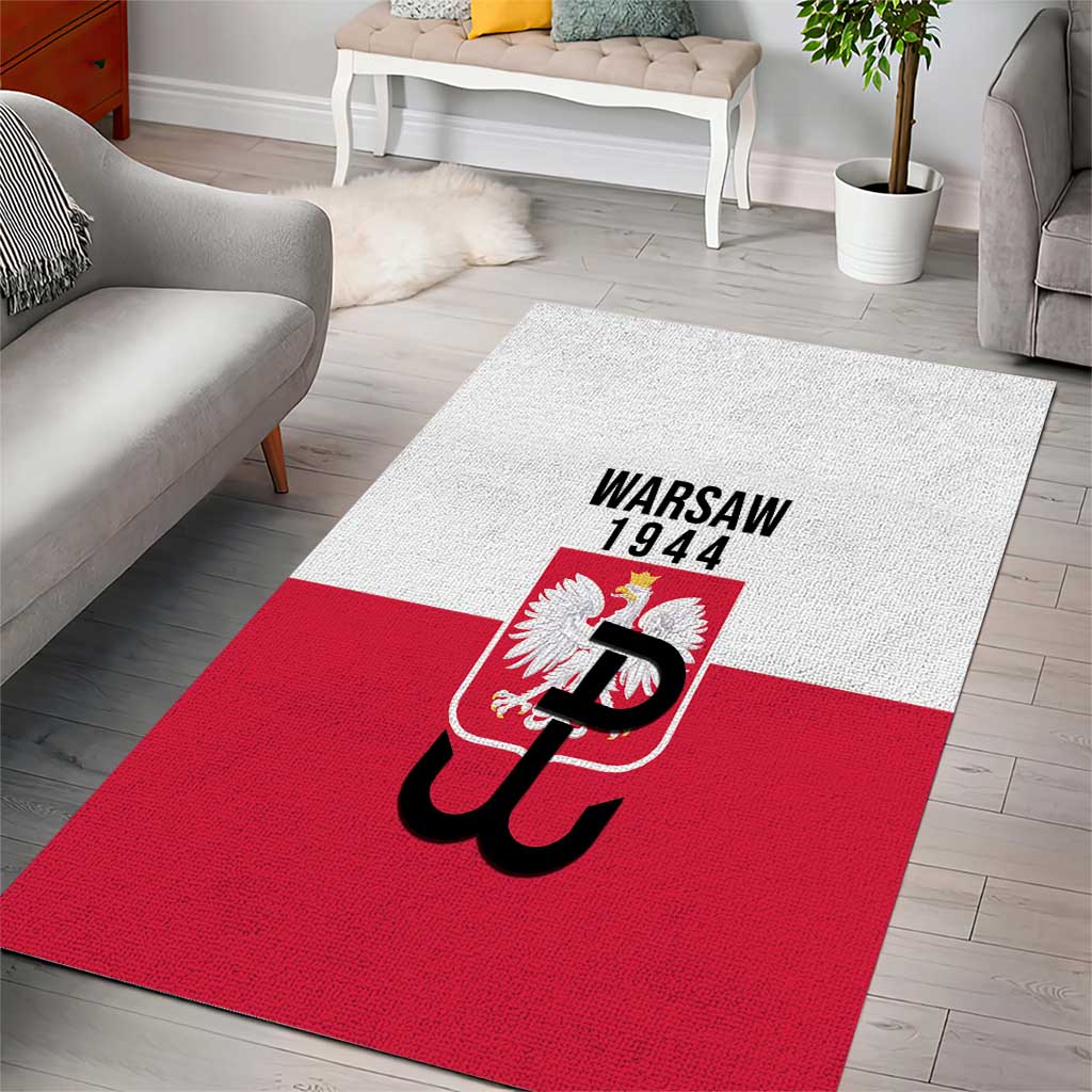 Warsaw Uprising 1944 Poland Area Rug White Eagle Kotwica Bóg Honor Ojczyzna