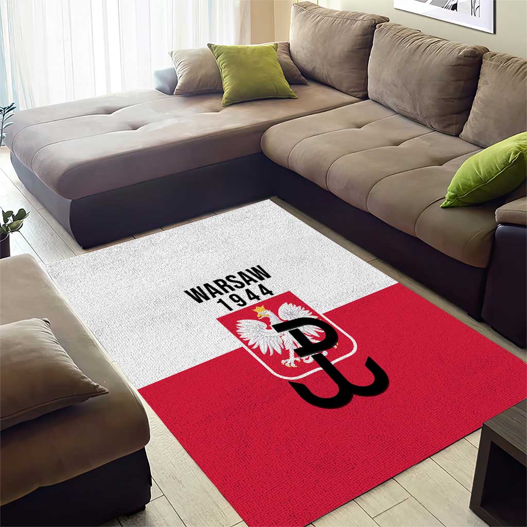 Warsaw Uprising 1944 Poland Area Rug White Eagle Kotwica Bóg Honor Ojczyzna