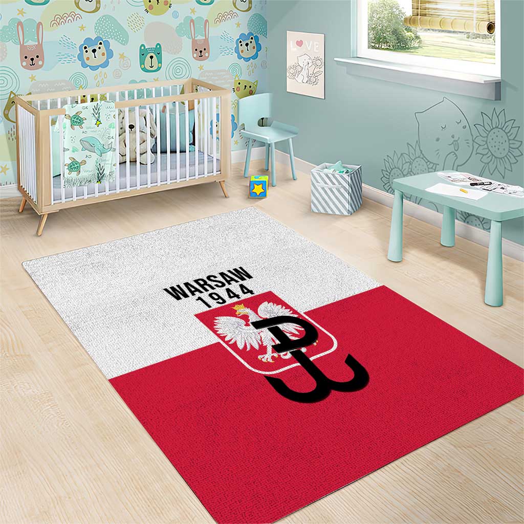 Warsaw Uprising 1944 Poland Area Rug White Eagle Kotwica Bóg Honor Ojczyzna