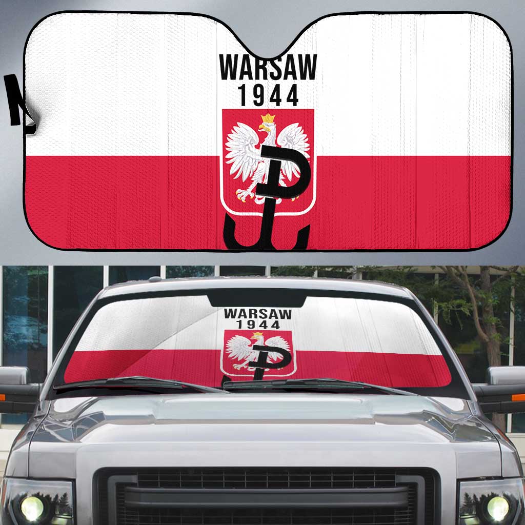 Warsaw Uprising 1944 Poland Auto Sun Shade White Eagle Kotwica Bóg Honor Ojczyzna