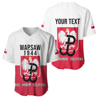 Personalized Warsaw Uprising 1944 Poland Baseball Jersey White Eagle Kotwica Bóg Honor Ojczyzna
