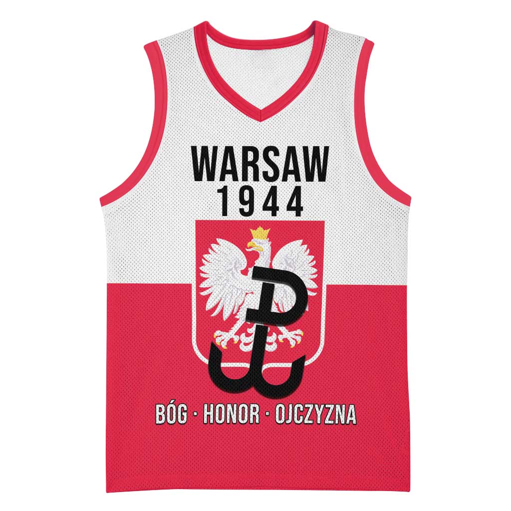 Personalized Warsaw Uprising 1944 Poland Basketball Jersey White Eagle Kotwica Bóg Honor Ojczyzna