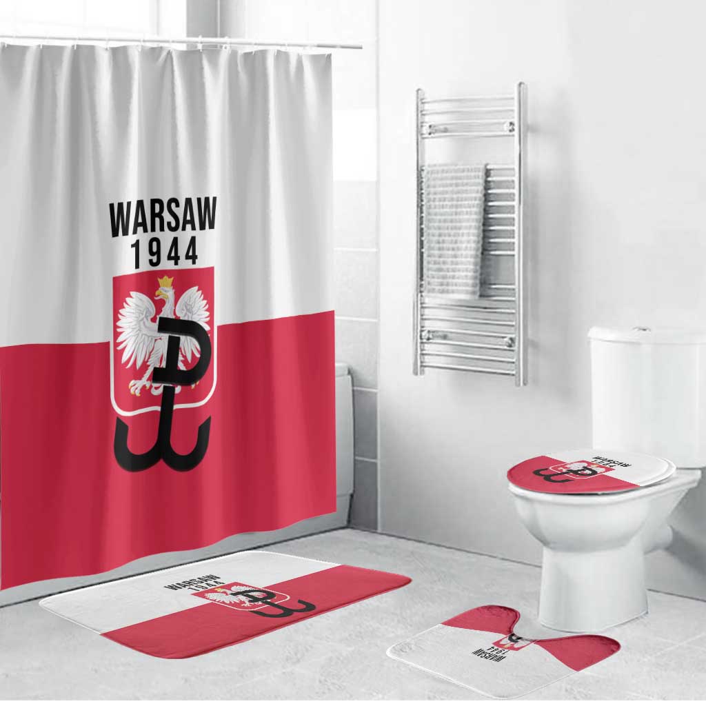 Warsaw Uprising 1944 Poland Bathroom Set White Eagle Kotwica Bóg Honor Ojczyzna