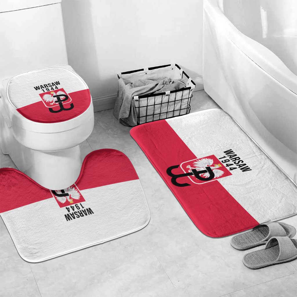 Warsaw Uprising 1944 Poland Bathroom Set White Eagle Kotwica Bóg Honor Ojczyzna