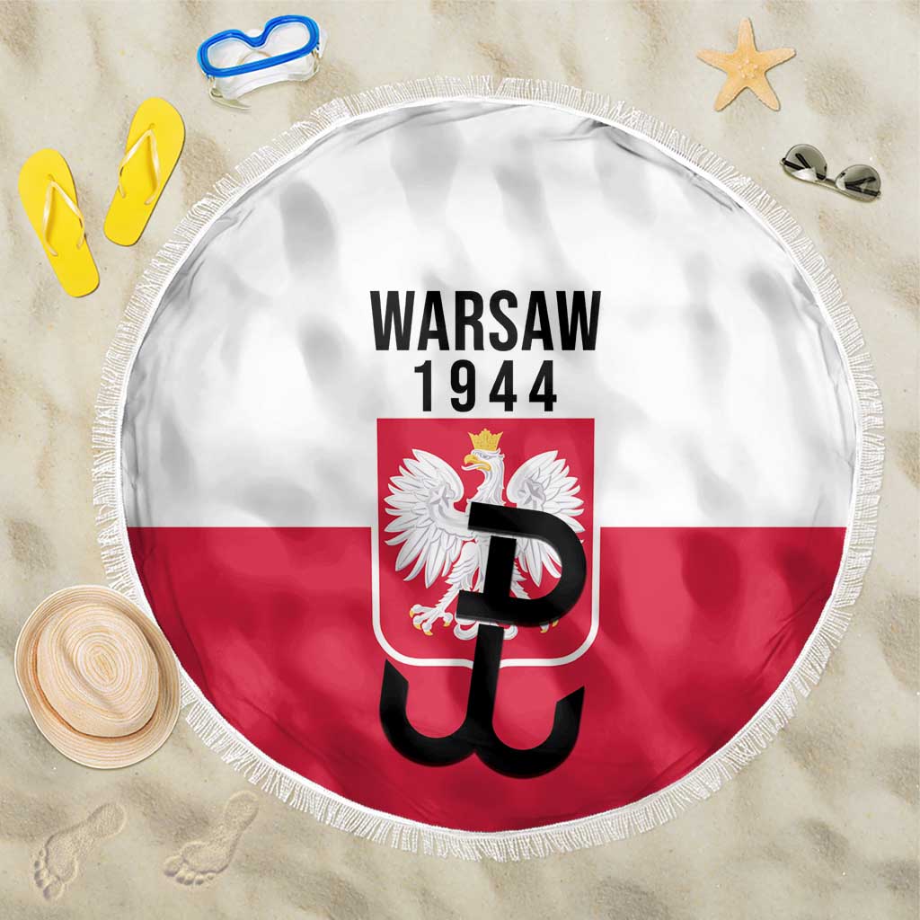 Warsaw Uprising 1944 Poland Beach Blanket White Eagle Kotwica Bóg Honor Ojczyzna