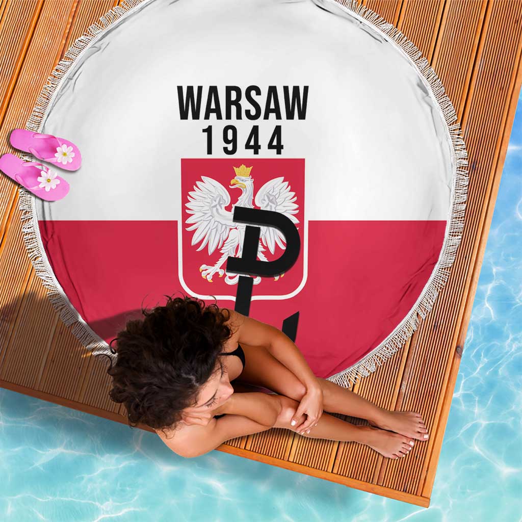 Warsaw Uprising 1944 Poland Beach Blanket White Eagle Kotwica Bóg Honor Ojczyzna