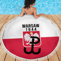 Warsaw Uprising 1944 Poland Beach Blanket White Eagle Kotwica Bóg Honor Ojczyzna