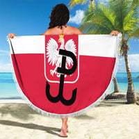 Warsaw Uprising 1944 Poland Beach Blanket White Eagle Kotwica Bóg Honor Ojczyzna
