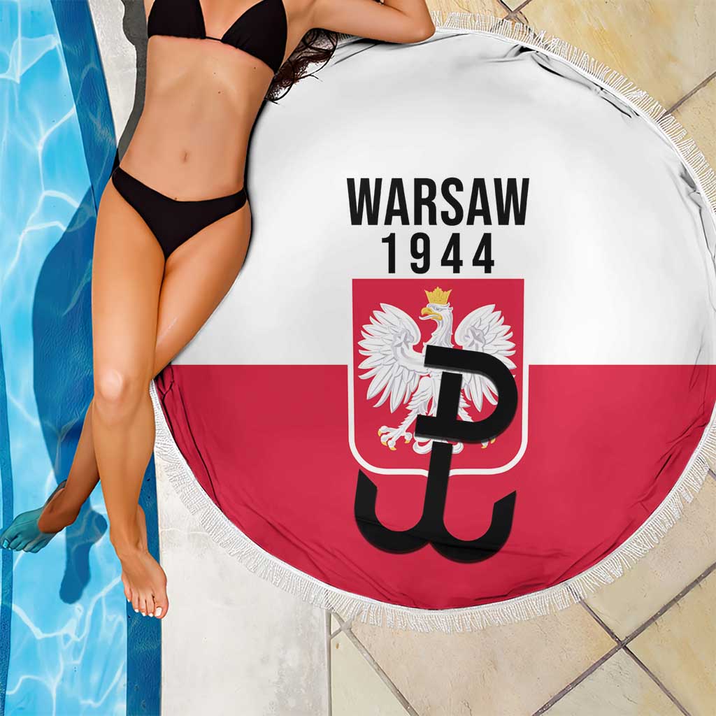 Warsaw Uprising 1944 Poland Beach Blanket White Eagle Kotwica Bóg Honor Ojczyzna