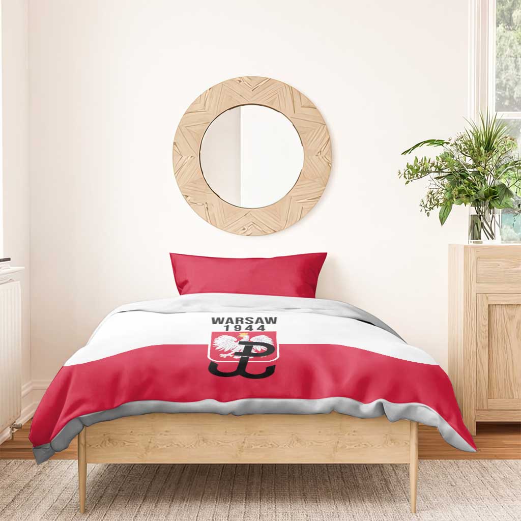 Warsaw Uprising 1944 Poland Bedding Set White Eagle Kotwica Bóg Honor Ojczyzna