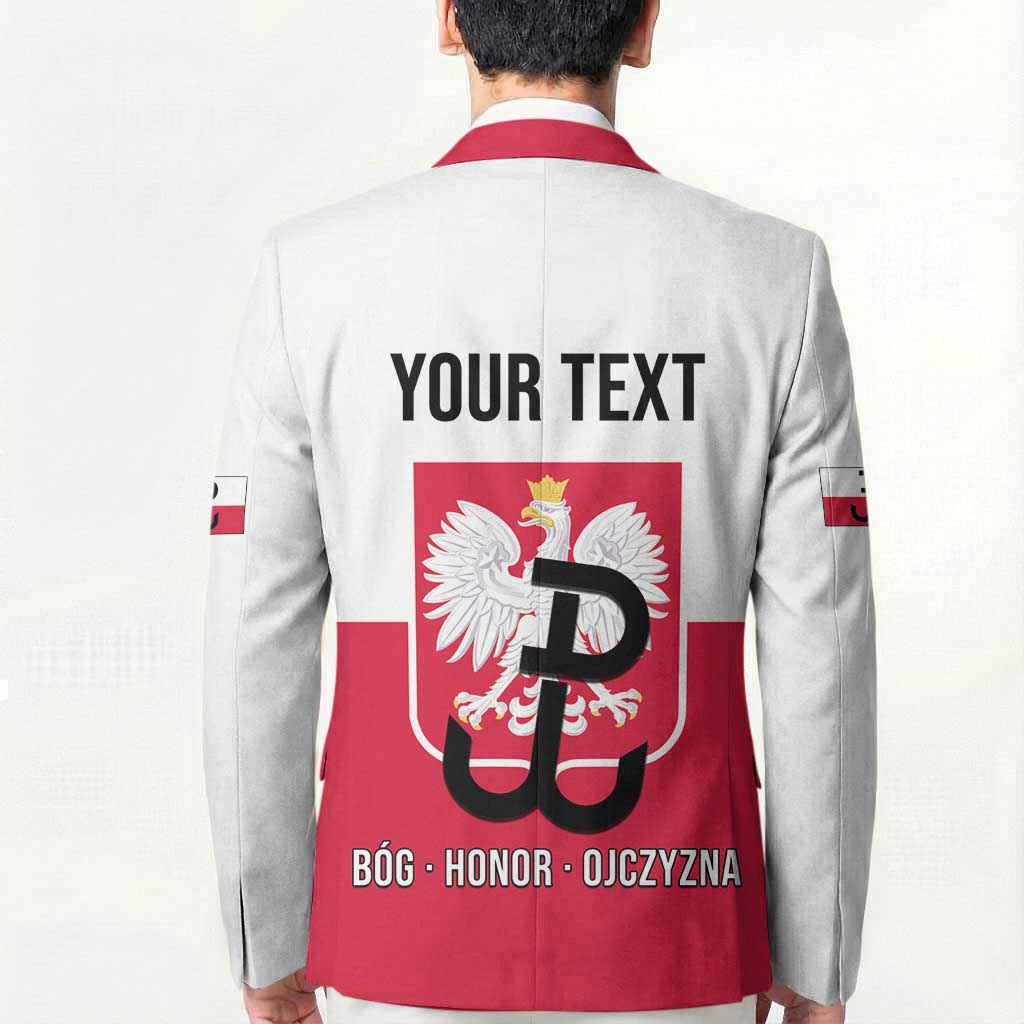 Personalized Warsaw Uprising 1944 Poland Blazer White Eagle Kotwica Bóg Honor Ojczyzna