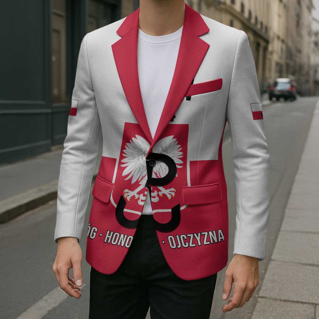 Personalized Warsaw Uprising 1944 Poland Blazer White Eagle Kotwica Bóg Honor Ojczyzna