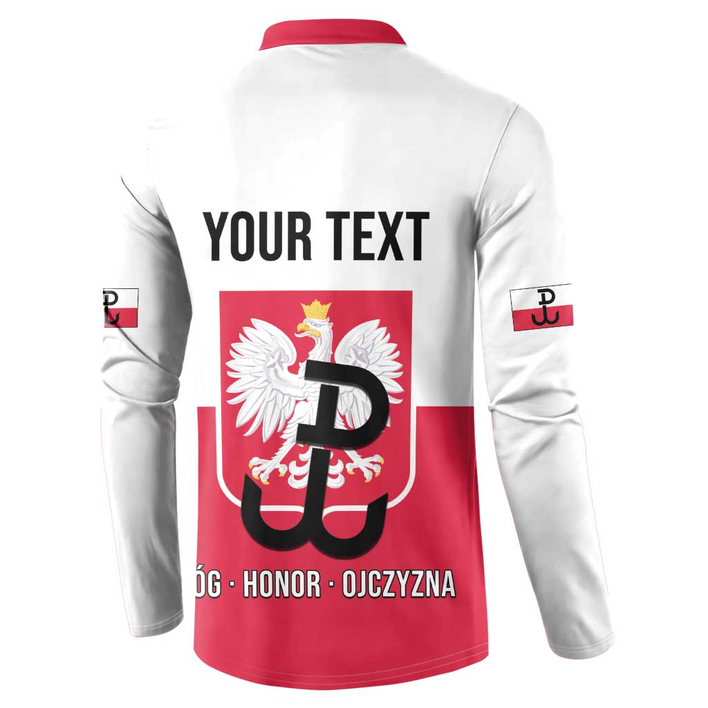 Personalized Warsaw Uprising 1944 Poland Button Sweatshirt White Eagle Kotwica Bóg Honor Ojczyzna