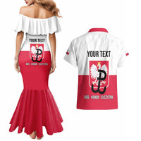 Personalized Warsaw Uprising 1944 Poland Couples Matching Mermaid Dress and Hawaiian Shirt White Eagle Kotwica Bóg Honor Ojczyzna