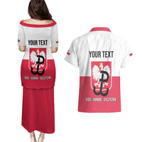 Personalized Warsaw Uprising 1944 Poland Couples Matching Puletasi and Hawaiian Shirt White Eagle Kotwica Bóg Honor Ojczyzna