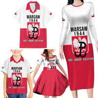 Personalized Warsaw Uprising 1944 Poland Family Matching Long Sleeve Bodycon Dress and Hawaiian Shirt White Eagle Kotwica Bóg Honor Ojczyzna