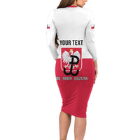 Personalized Warsaw Uprising 1944 Poland Family Matching Long Sleeve Bodycon Dress and Hawaiian Shirt White Eagle Kotwica Bóg Honor Ojczyzna