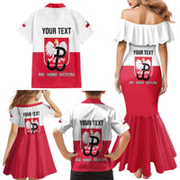 Personalized Warsaw Uprising 1944 Poland Family Matching Mermaid Dress and Hawaiian Shirt White Eagle Kotwica Bóg Honor Ojczyzna