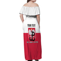 Personalized Warsaw Uprising 1944 Poland Family Matching Off Shoulder Maxi Dress and Hawaiian Shirt White Eagle Kotwica Bóg Honor Ojczyzna