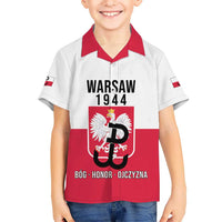 Personalized Warsaw Uprising 1944 Poland Family Matching Off Shoulder Maxi Dress and Hawaiian Shirt White Eagle Kotwica Bóg Honor Ojczyzna