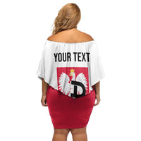 Personalized Warsaw Uprising 1944 Poland Family Matching Off Shoulder Short Dress and Hawaiian Shirt White Eagle Kotwica Bóg Honor Ojczyzna