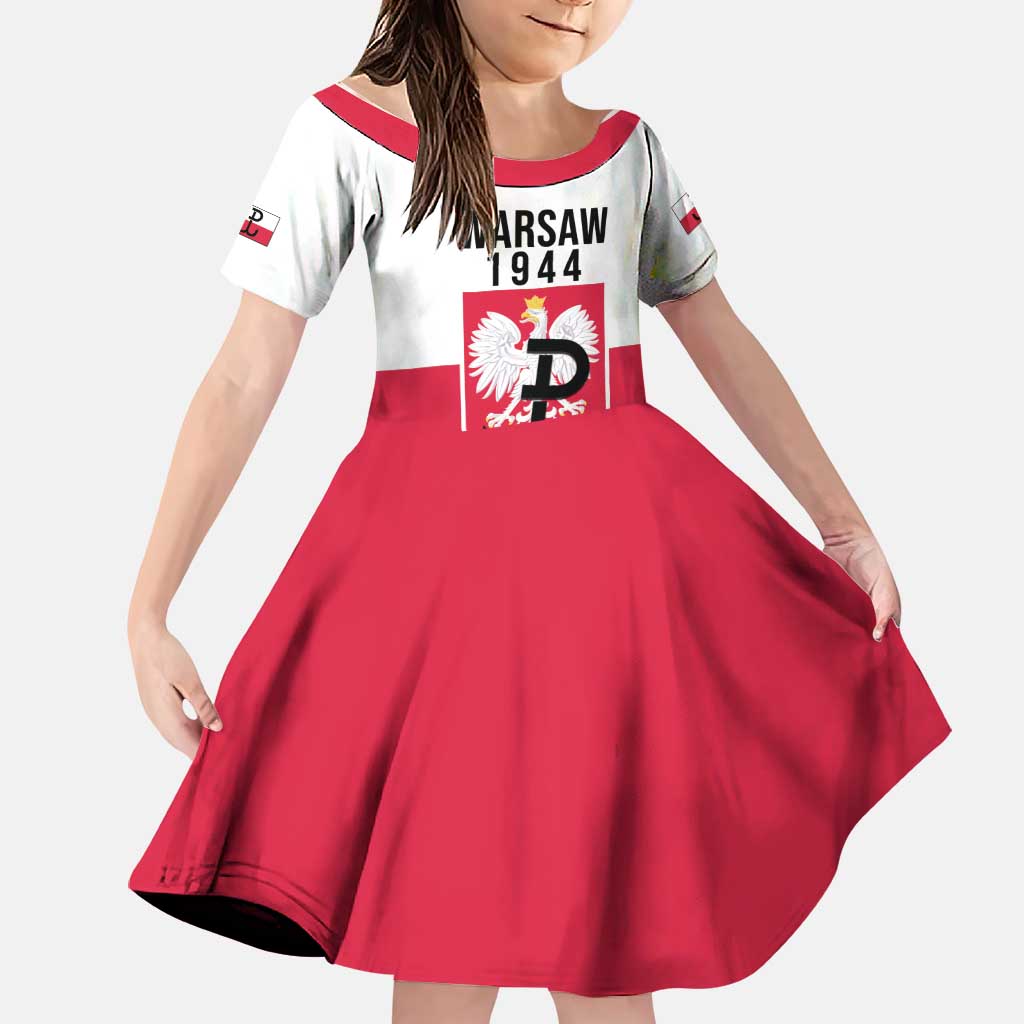 Personalized Warsaw Uprising 1944 Poland Family Matching Puletasi and Hawaiian Shirt White Eagle Kotwica Bóg Honor Ojczyzna