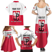 Personalized Warsaw Uprising 1944 Poland Family Matching Summer Maxi Dress and Hawaiian Shirt White Eagle Kotwica Bóg Honor Ojczyzna