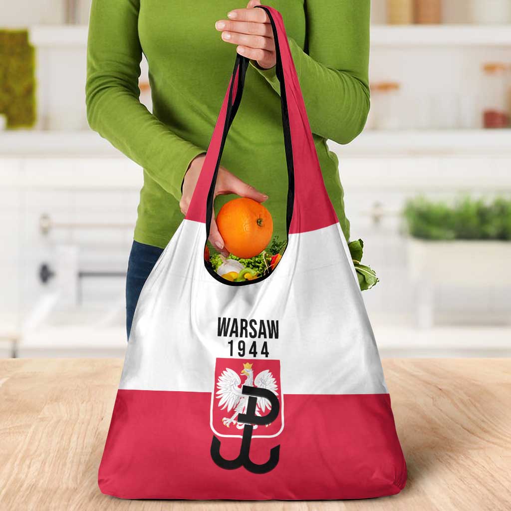 Warsaw Uprising 1944 Poland Grocery Bag White Eagle Kotwica Bóg Honor Ojczyzna