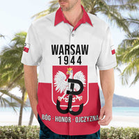 Personalized Warsaw Uprising 1944 Poland Hawaiian Shirt White Eagle Kotwica Bóg Honor Ojczyzna