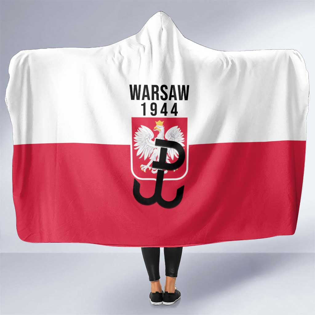 Warsaw Uprising 1944 Poland Hooded Blanket White Eagle Kotwica Bóg Honor Ojczyzna