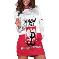 Personalized Warsaw Uprising 1944 Poland Hoodie Dress White Eagle Kotwica Bóg Honor Ojczyzna