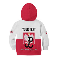 Personalized Warsaw Uprising 1944 Poland Kid Hoodie White Eagle Kotwica Bóg Honor Ojczyzna