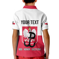 Personalized Warsaw Uprising 1944 Poland Kid Polo Shirt White Eagle Kotwica Bóg Honor Ojczyzna
