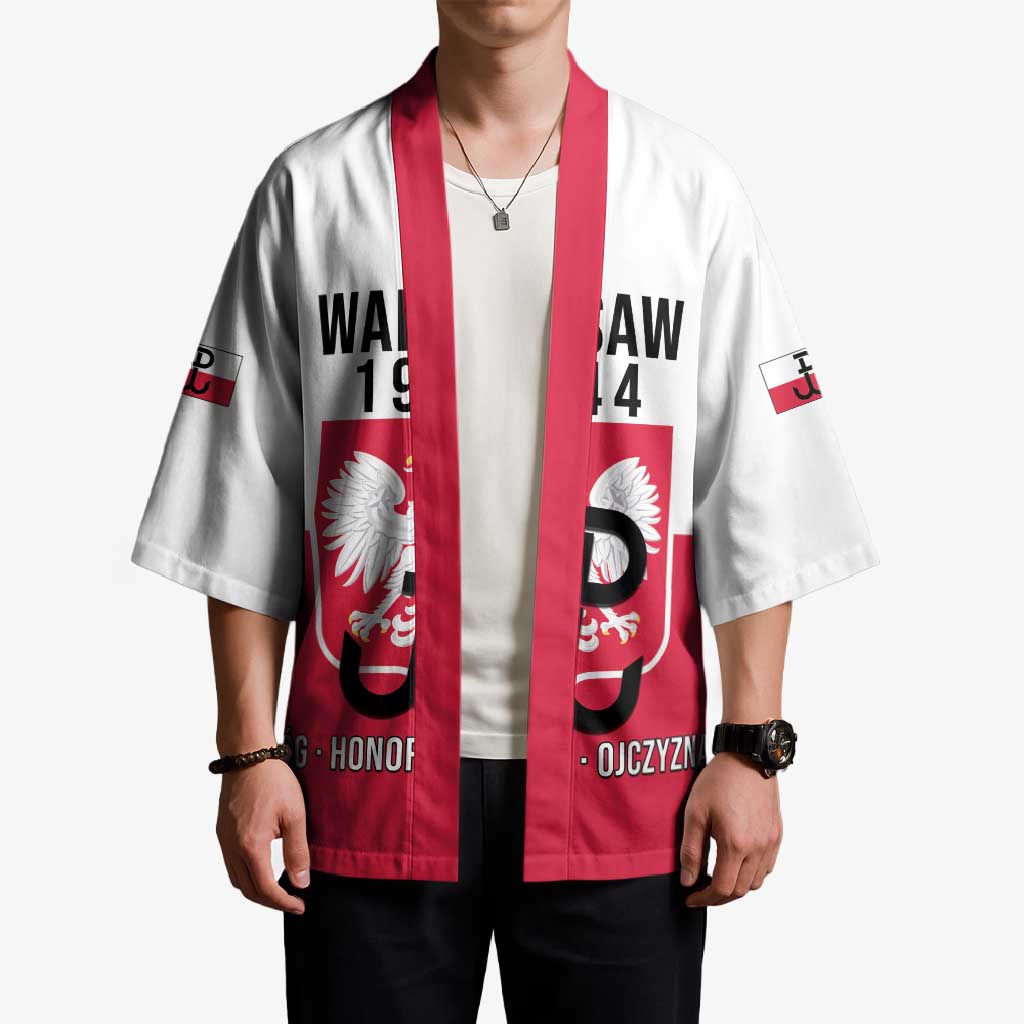 Personalized Warsaw Uprising 1944 Poland Kimono White Eagle Kotwica Bóg Honor Ojczyzna