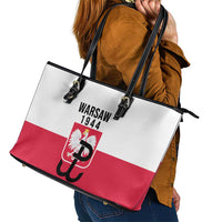 Warsaw Uprising 1944 Poland Leather Tote Bag White Eagle Kotwica Bóg Honor Ojczyzna
