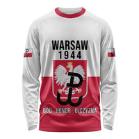 Personalized Warsaw Uprising 1944 Poland Long Sleeve Shirt White Eagle Kotwica Bóg Honor Ojczyzna